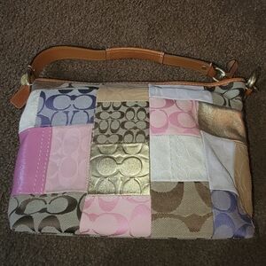 Coach Multicolor Patchwork Shoulder Bag